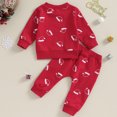 thumbnail image 4 of WOLLED Baby Infant Christmas Sweatshirt Outfits for Boys Girls 2PCS Spring Long Sleeve Sweatsuit Set Casual Crewneck Sweatshirt Tops & Waisted Pants Outfits 0M-3T, 4 of 9