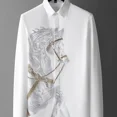 thumbnail image 3 of Camisa de hombre con estampado gráfico Camisas de negocios para hombre con mangas de anime estampadas Elegante camisa asiática con botones Marca barata Diseñador original, 3 of 5
