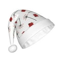 thumbnail image 2 of Haiem Ladybug With Dandelion Pattern Santa Hat Confortable Velvet Christmas Hat for Christmas Party Favors Fit for Adults Men Women, 2 of 6