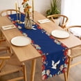 thumbnail image 3 of Table Runner 108 Inches Long for Kitchen Dining, Blue Crane Dresser Scarf Farmhouse, Dining Table Decorations for Wedding/Parties, Vintage Red Teal Spring Floral Botanical 13 x 108 In, 3 of 8