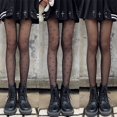 thumbnail image 1 of Medias de mujer primavera y verano finas con lazo dulce blanco leche pantimedias lolita onda redonda punto jk seda negra, 1 of 5