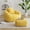Yellow + faux fur + Foam, variant on Big Bean Bag Chair with Footstool, Oversized Bean Bag, Faux Fur Shell-Shaped Large Chair with Filler, Stuffed Big Accent Sofa, Floor Sofa for Gaming Room, Reading Room, Living Room, Home Theater
