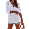 thumbnail image 5 of Gauze Hoodie for Women Summer Hoodies for Women Gauze Coverups for Women Swim Cover up Top Hooded Swimsuit Coverup for Women Women's Beach Tunics and Cover-up Tops,White,3XL, 5 of 8