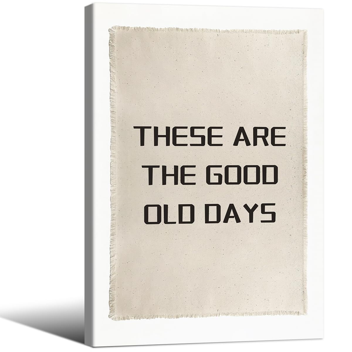 Targa Decorativa In Legno TimberPrintz “These Are The Good Old Days” – 40x24 Cm, Bianco, Con Cornice E Foro Per Appendere - 4