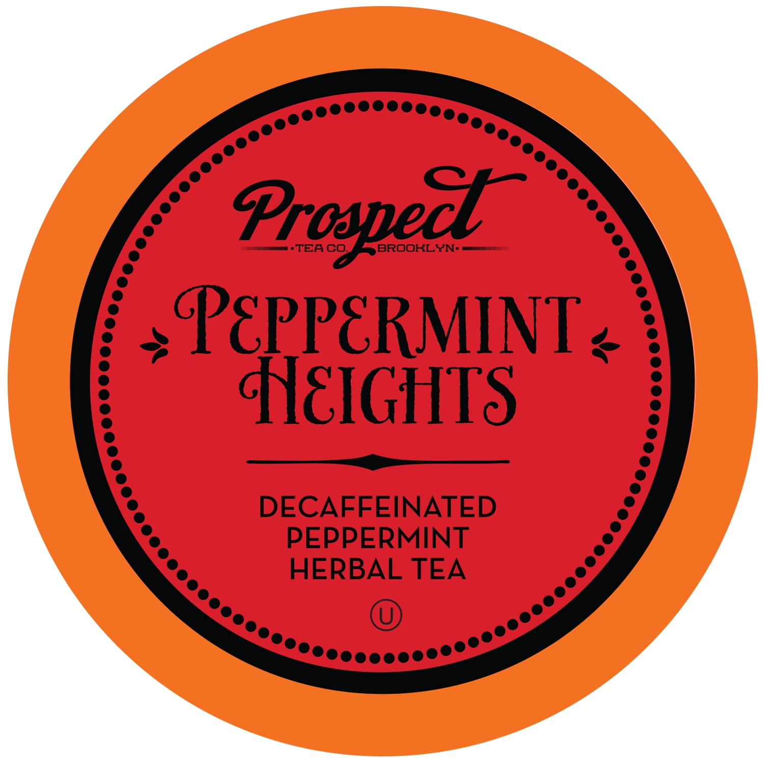 Prospect Tea DECAF Peppermint Herbal Tea Pods,  Keurig 2.0 K-Cup Brewer Compatible, Peppermint Heights, 40 Count