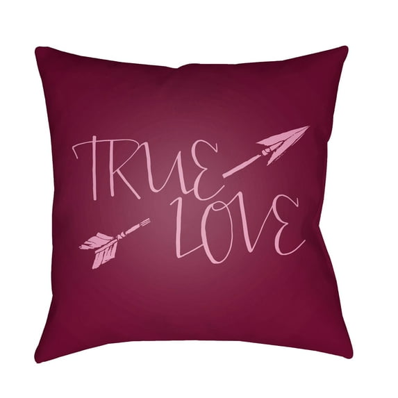 Surya True Love 20" x 20" Medium Square Throw Pillow HEART025-2020