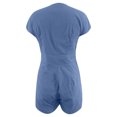 thumbnail image 3 of Mono con escote en V para mujer, mono con escote en V para mujer, mono corto de verano para mujer, monos cortos con escote en V, rendimiento sólido, 3 of 6
