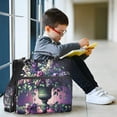 thumbnail image 6 of Haosy 3 Ring Zipper Binder with Shoulder Strap Waterproof Trapper Keeper 2 Inch D-Ring 500 Sheets Capacity, Pea Flowers Bouquet, 6 of 8