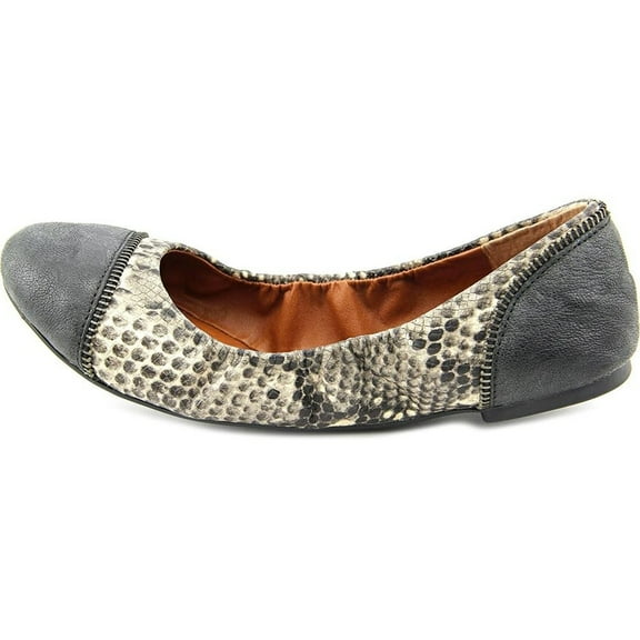 Lucky Brand Women's Esste Flat, Avorlo/Black, Avorlo/Black Randonne, Size 5.5