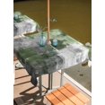 thumbnail image 6 of Sage Green Grey Outdoor Tablecloth with Umbrella Hole, Abstract Art Oil Painting Modern Geometric Spillproof Waterproof Outdoor Table Cover, Patio Tablecloths for Party/Garden/Picnic, Square 60"x60", 6 of 9