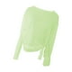 thumbnail image 5 of Camisetas de manga larga para mujer, túnicas con abertura lateral, blusas finas para club, bar, verano verde, 5 of 9