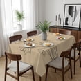 thumbnail image 6 of Black Khaki Table Cloth Waterproof Tablecloths, Spring Flora Tablecloth Dining Table Cover for Kitchen Party Tabletop Outdoor, Rectangle Tablecloth 60x102 Inch, 6 of 9