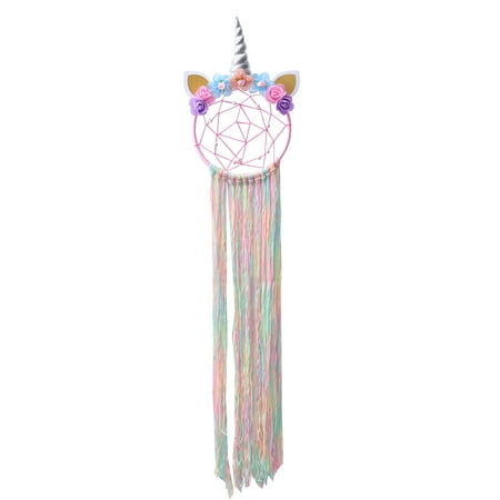 

Unicorn Design Dream Catcher Hanging Pendant for Children Room Decoration (Pink and Green)