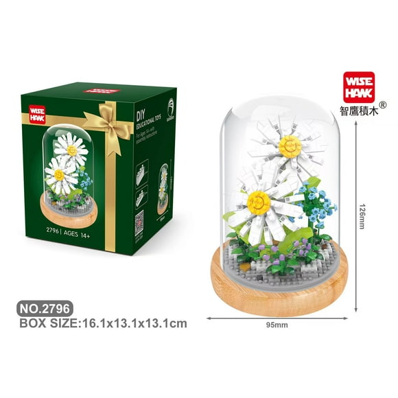 Lego building blocks flower Teacher‘s Day Valentine‘s Day gift puzzle assembled ‘s toy decoration flower face Tea language