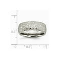 thumbnail image 6 of Solid Titanium 8mm Men's Matte Brushed Finish and Textured Wedding Band Ring Size 8, 6 of 7