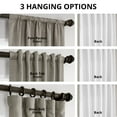 thumbnail image 5 of HPD Half Price Drapes Taupe Grey Italian Faux Linen Room Darkening Curtains with Rod Pocket - 1 Panel - Window Curtains for Living Room & Curtains for Bedroom, 50W X 96L, 5 of 11