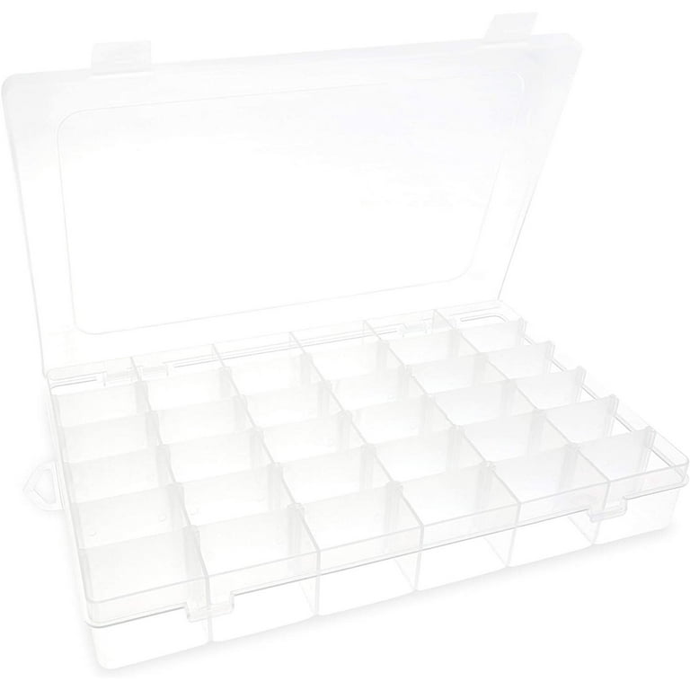 3 Pack Jewelry Organizer Box for Earrings, Clear Plastic Bead Storage  Containers for Crafts (36 Compartments)