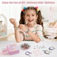 thumbnail image 3 of Kit de creación de pulseras con dijes Emibele para niñas de 8 a 12 años con 87 piezas, 3 of 7