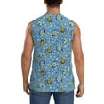 thumbnail image 4 of Fotbe Men's Blue paisley pattern Print Men's Sleeveless Muscle Tank Tops Casual T-Shirts for Gym Workout Beach-3X-Large, 4 of 8