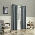 thumbnail image 5 of Sun Zero Nolan 1-Piece Energy Saving Blackout Rod Pocket Curtain Panel, 40"X63", Denim Blue, 5 of 8