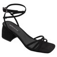 thumbnail image 1 of Sandalia con tacón Glam en Textil – Negro, 1 of 3