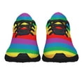 thumbnail image 5 of Rainbow Pride Shoes Mens Womens Running Sneakers Mesh Breathable Jogging Walking Shoes Black Size 7, 5 of 7