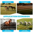 thumbnail image 4 of 8'x8' Safe Horse Corral Fence,  Metal Livestock Corral Portable Horse Fence Sharp-Edge-Free Metallic Silver Style, High-Strength Steel Reinforced Structure, 4 of 6