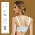 thumbnail image 3 of FallSweet Front Close Push Up Bra Wireless Lace Brassiere Multiway Full Coverage, 3 of 5