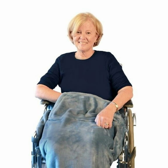 Granny Jo Blue 100% Polyester Fleece Blanket, Lightweight