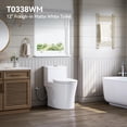 thumbnail image 4 of Horow Ceramic Elongated One-PieceToilet One Piece Dual Flush 12” Rough-in ADA 17.3" Matte White, 4 of 9