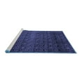 thumbnail image 2 of Ahgly Company Machine Washable Indoor Rectangle Abstract Blue Modern Area Rugs, 2' x 4', 2 of 4