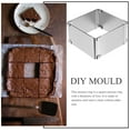 thumbnail image 5 of Molde cuadrado para mousse de acero inoxidable, cortador de mousse, molde para pastel, molde para postre, molde para repostería, herramienta para hornear (plateado), 5 of 5