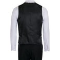 thumbnail image 4 of Men's Three Piece Premium Modern Fit Two Button Suit Black Pinstripe, 4 of 6
