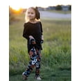 thumbnail image 3 of Oudiya Little Girls Cute Clothing Set Long Sleeve Tops and Leggings 2 Piece Pants Set with Pockets, 3 of 7