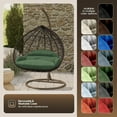 thumbnail image 4 of LeisureMod Hanging Swing Chair Two-Person Seater Egg Chair Brown Frame in Teardrop Design with Armrest Removable Zippered Washable Polyester Cushion Cover for Indoor and Patio Recluse Collection, 4 of 10