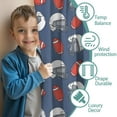 thumbnail image 3 of Blackout Kids Curtains,Blue Football Helmets and Balls Pattern Childrens Insulated Curtains Set Of 2,Bedroom Essentials,Toddler Room Decor 42"x54", 3 of 5