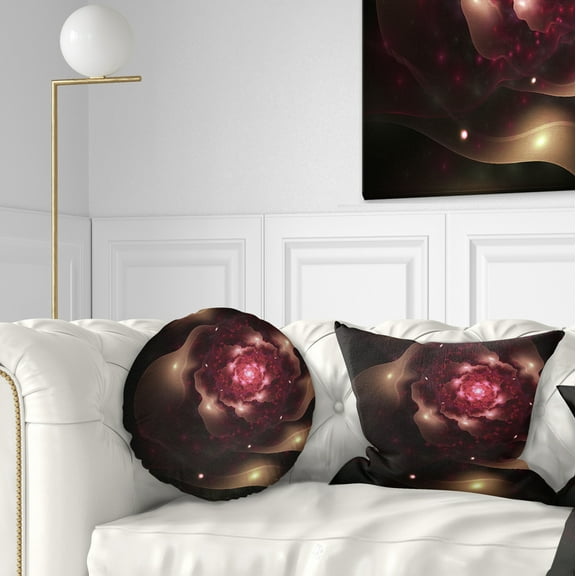 Designart 12" x 20" Purple Polyester Throw Pillow