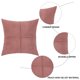 thumbnail image 3 of fundas de almohada de gamuza sintética decorativas plisadas para sofá cama, funda de cojín cuadrada de color sólido suave (45 x 45 cm, multicolor), 3 of 5