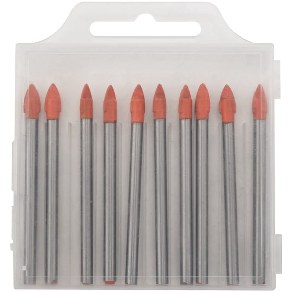 10 Pieces 6MM Glass and Tile Drill Bits Set Carbide Drilling Tool