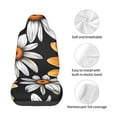 thumbnail image 4 of Wukai Yellow White Daisy Pattern Full Set Car Seat Covers with Soft Padding Universal Auto Front Seats Protector and Cushion Mat, 4 of 5