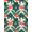 Pink Green, Pattern 9, variant on ODIKA 8'x10' Washable Area Rug Botanical Frond Border Jungle Motif Exotic Watercolor Leaves Refined Structured for Dining Room, Large Office, Lounge, Non-Slip Chair-Friendly Mat