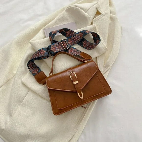 LHSHID Small Womens Bag Trend Vintage Travel Wide Shoulder Strap Purse Luxury Designer Handbag Bolsas Bags Tote Female Messenger