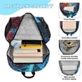 thumbnail image 4 of ALAZA Tigers with Water Fire School Backpack Lunch Box Set Student Bookbag, 4 of 7