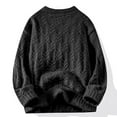 thumbnail image 4 of Wancir Men's Cable Knit Vintage Chunky Sweater Loose Casual Knitted Sweater Unisex Woven Crewneck Knitted Top, 4 of 5