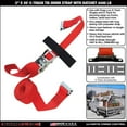 thumbnail image 2 of 20 ft. x 2 in. Logistic Ratchet E-Strap with Hook and Loop Storage Fastener in Red, 2 of 5