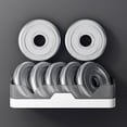 thumbnail image 4 of 2x estantes de champú de drenaje adhesivo en bañera corporal organizador de almacenamiento soporte para especias Gris blanco, 4 of 9