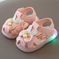 thumbnail image 2 of LNMQLPDBS Toddler First Walking Shoes Summer Outdoor Soft Flat Sole Sandals for Baby Girls with Cute Decorat Comfortable Sandals Anti-Slip Sole Toddler Shoes Lightweight Breathable Princess Shoes, 2 of 9