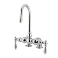 thumbnail image 4 of Kingston Brass Cc91T2 Deck Mount Clawfoot Tub Filler - Polished Brass Finish, 4 of 4
