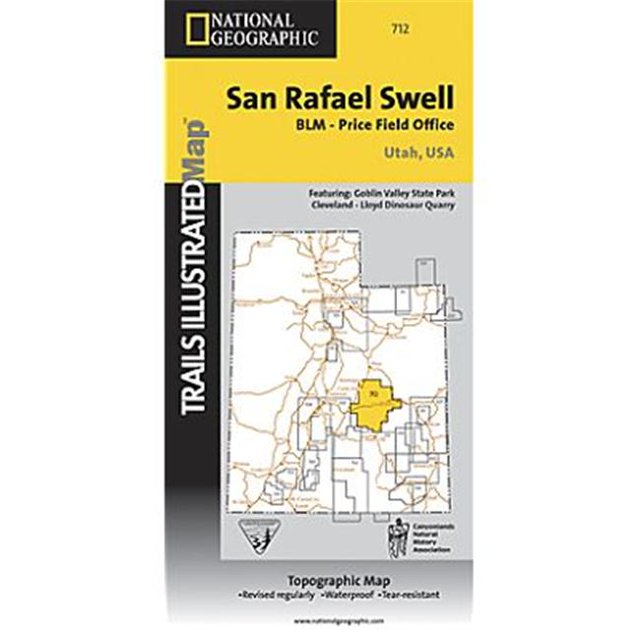 National Geographic TI00000712 Map Of San Rafael Swell - Utah