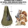 thumbnail image 5 of Dog Carrier Sling - Reversible Puppy Carrier Purse with Storage Pocket, Hand-Free Dog Sling Carrier for Carry Small Dogs and Cats, Travel Safety Harness, Dog and Cat Harness (Green), 5 of 14